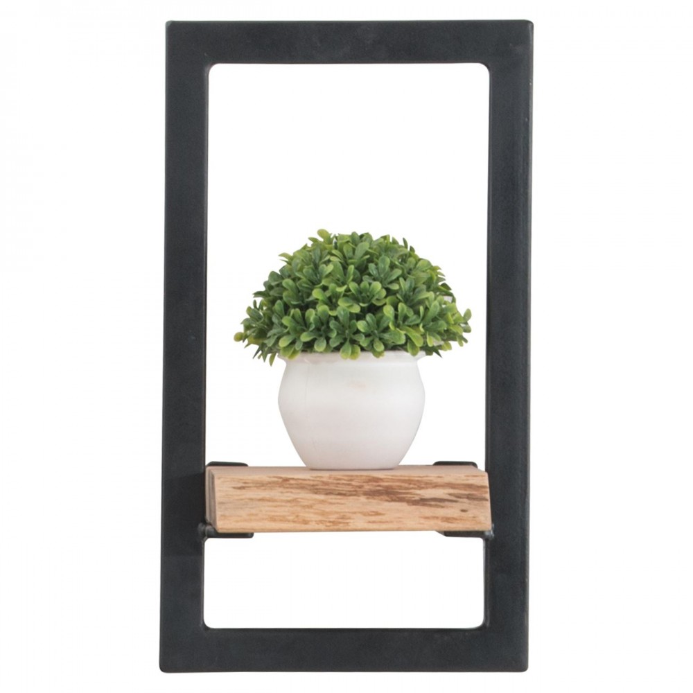 Lizard Frame Ράφι 20X25X35Cm Ακακία Φυσικό/μετ.μαύρο