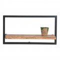 Lizard Frame Ράφι 65X25X35Cm Ακακία Φυσικό/μετ.μαύρο