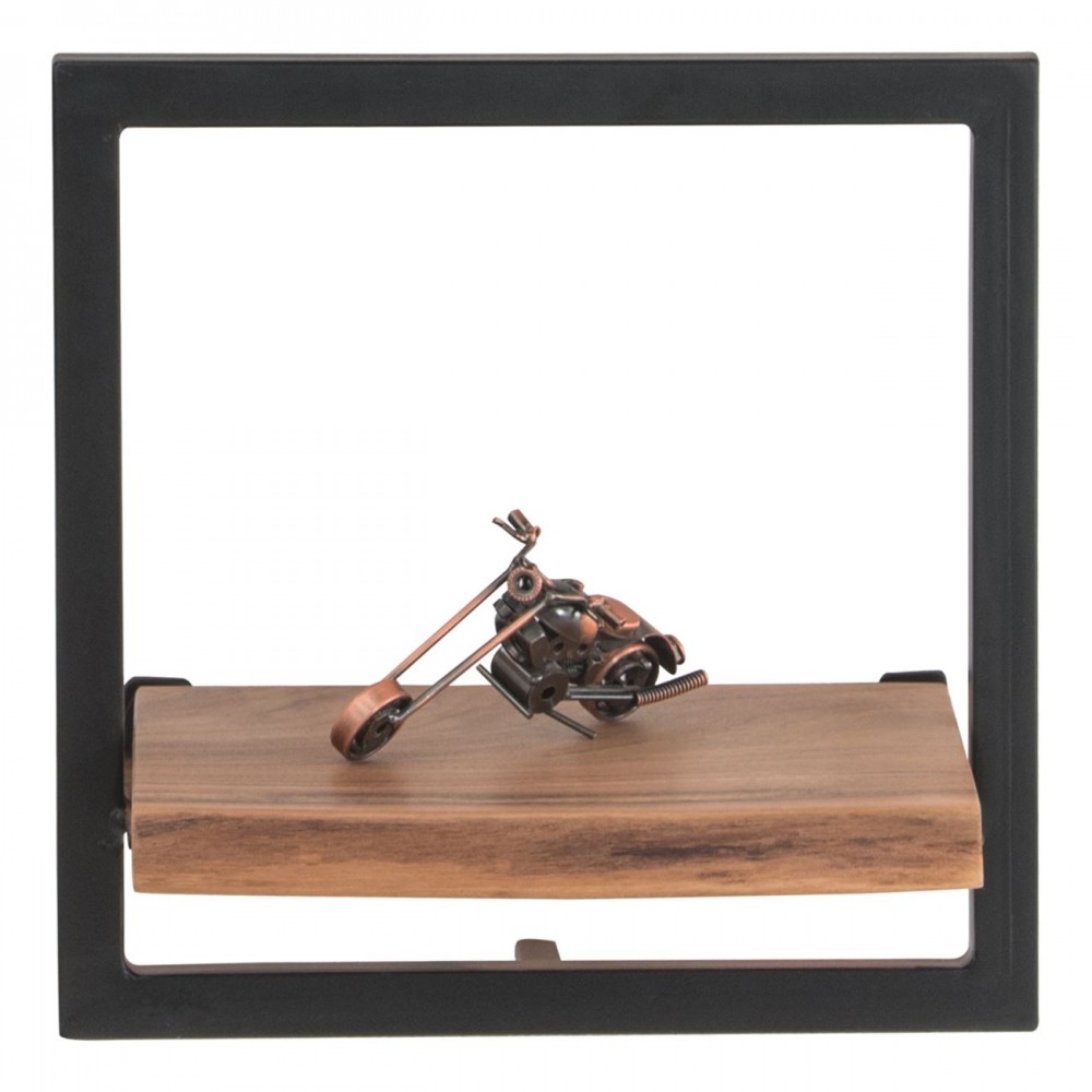 Lizard Frame Ράφι 35X25X35Cm Ακακία Φυσικό/μετ.μαύρο