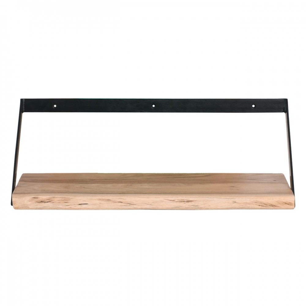 Wall-2 Ράφι 60X25Cm Ακακία Φυσικό/μετ.μαύρο
