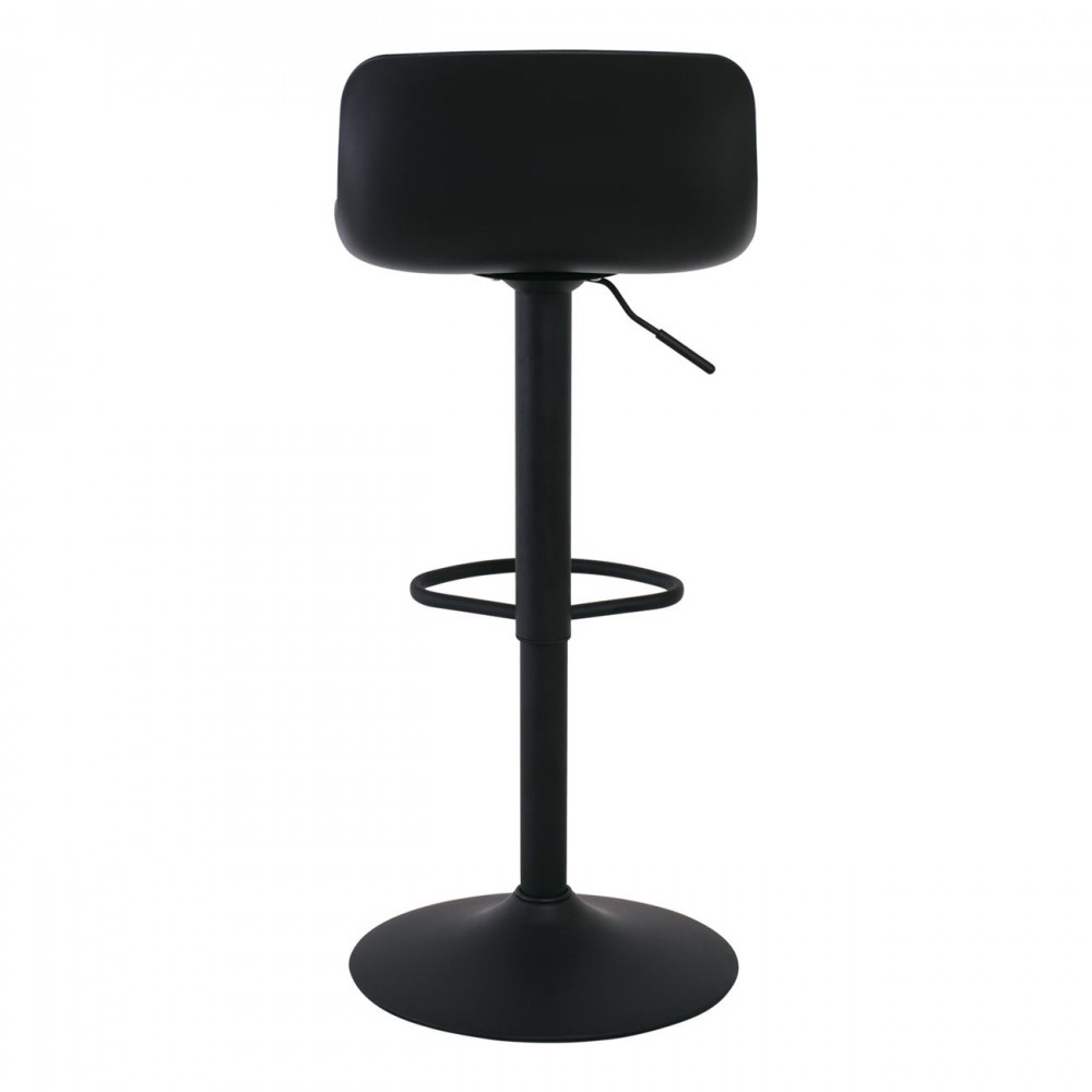 Moss Σκαμπώ Bar Μέταλλο/pp Μαύρο (Σετ 2τμχ)