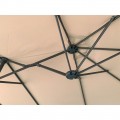 Ομπρελα Oval 270X450Cm Steel Ανθρακί/ύφ.μπεζ