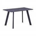 ΤΡΑΠΕΖΙ BAXTER (120X70X75) GREY WALNUT/ΒΑΦΗ ΜΑΥΡΗ