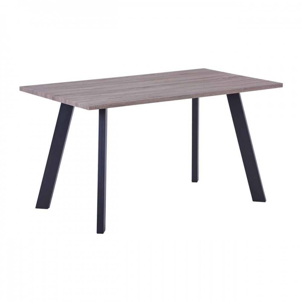 ΤΡΑΠΕΖΙ BAXTER (140X80X75) SONOMA OAK/ΒΑΦΗ ΜΑΥΡΗ