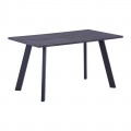 ΤΡΑΠΕΖΙ BAXTER (140X80X75) GREY WALNUT/ΒΑΦΗ ΜΑΥΡΗ