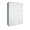 Closet Ντουλάπα 120X50X180Cm Άσπρη  	Ε8385,1