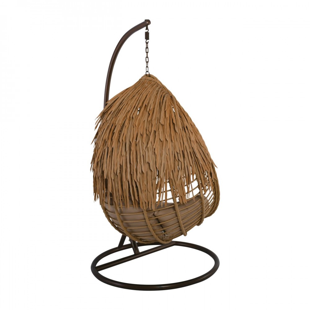 Salsa Tropic Κρεμαστή Πολυθ.steel Brown/wicker Φυσικό/μαξ.μπεζ