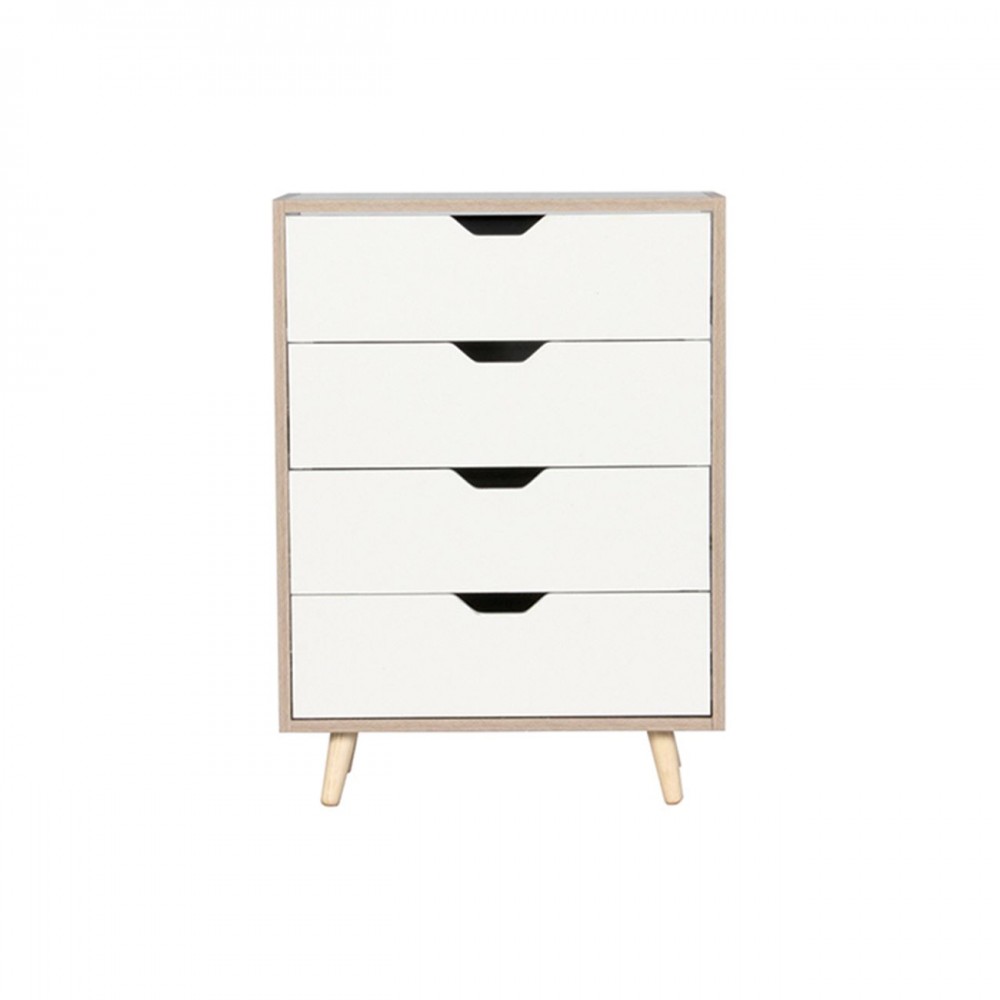 Alina Συρταριέρα 4-Σ 56X29X77Cm Sonoma/άσπρη