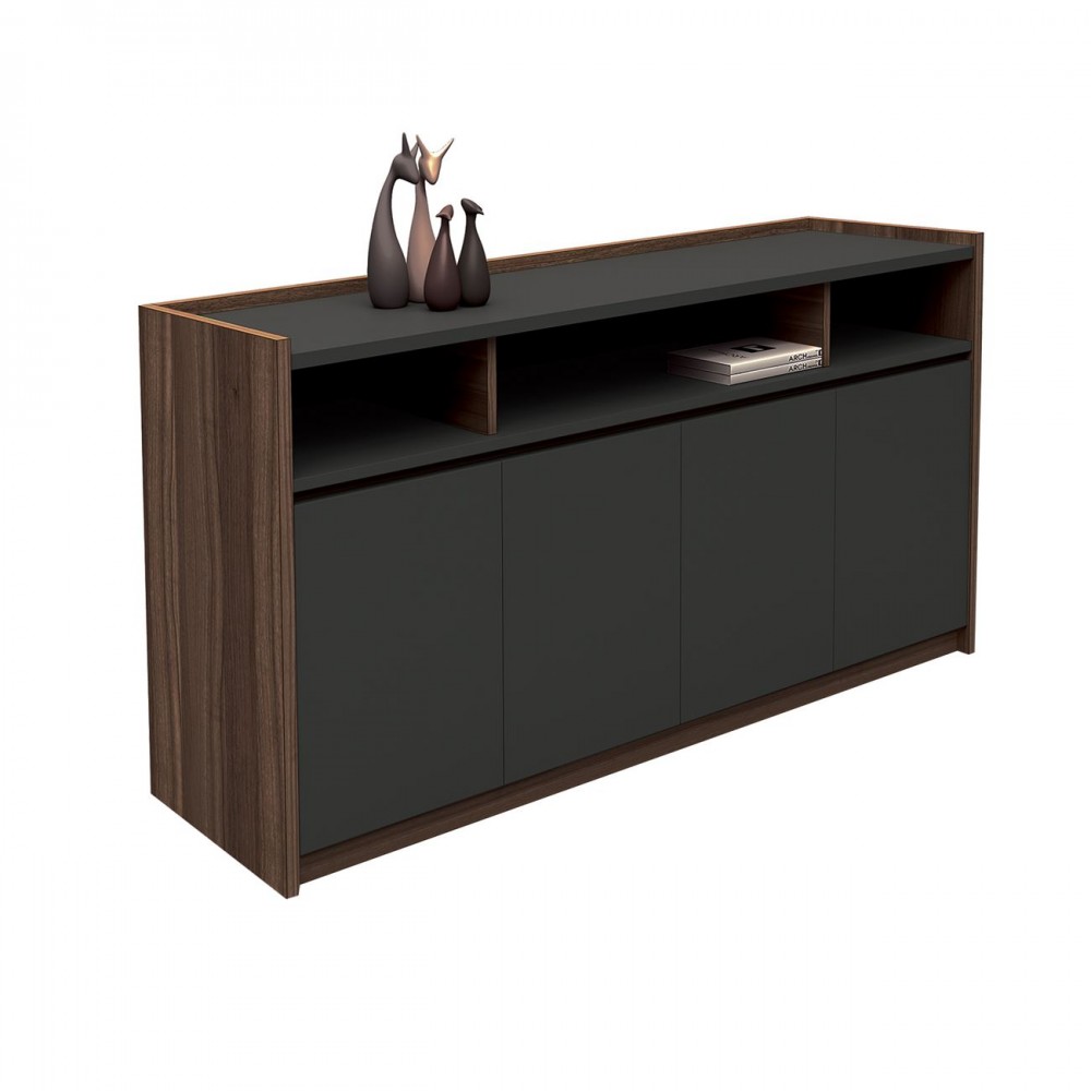 Advance Ντουλάπι 120X40X80Cm Σκ.καρυδί/γκρι