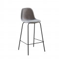 Celina Σκαμπώ Bar Μετ.μαύρο, Ύφ.γκρι (Ύψος Καθ.67Cm) (Σετ 4τμχ)