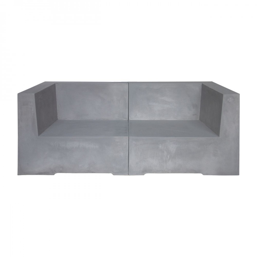 Concrete Καναπές 2-Θ Cement Grey 160X83X65Cm