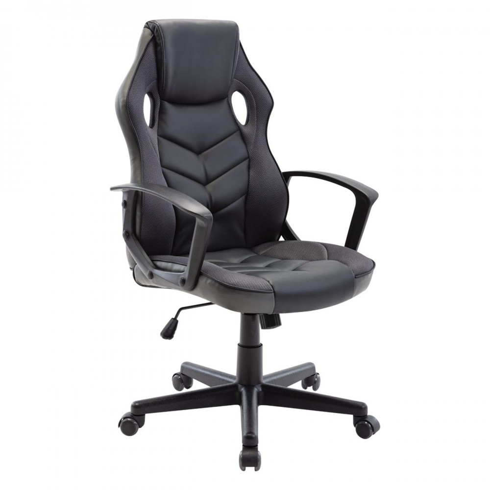 Bf7700 Bucket Πολυθρόνα Διευθ/ντή Mesh&pu Μαύρο/γκρι