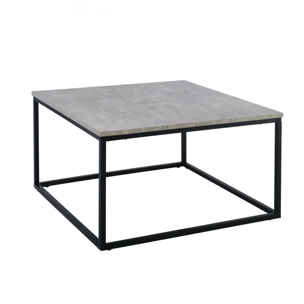 Texas Τρ.σαλονιού 80X80X45Cm Mdf Μάρμαρο/βαφή Μαύρη