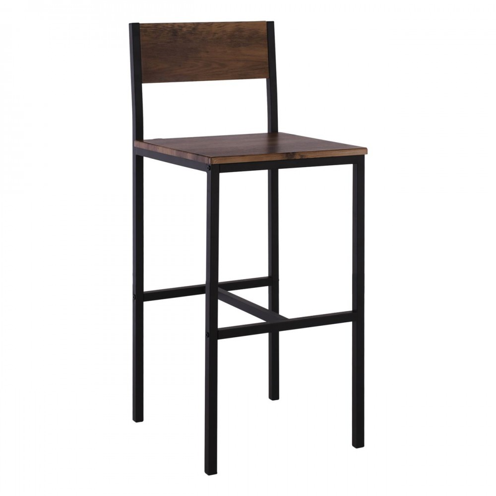 Stab Σκαμπώ Bar Μεταλ.ανθρακί/antique Brown(Ύψος Καθ.67Cm) (Σετ 4τμχ)