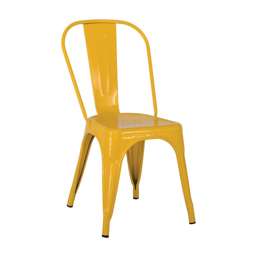 Relix High Καρέκλα Steel Κίτρινο Matte