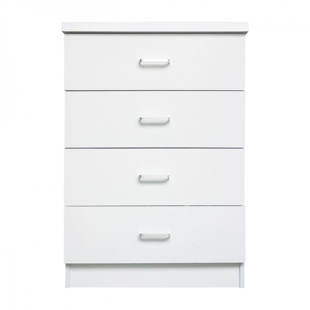 Drawer Συρταριέρα 4-Συρτάρια 60X40X80Cm Άσπρο