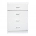 Drawer Συρταριέρα 4-Συρτάρια 60X40X80Cm Άσπρο