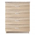 Drawer Συρταριέρα 4-Συρτάρια 60X40X80Cm Sonoma