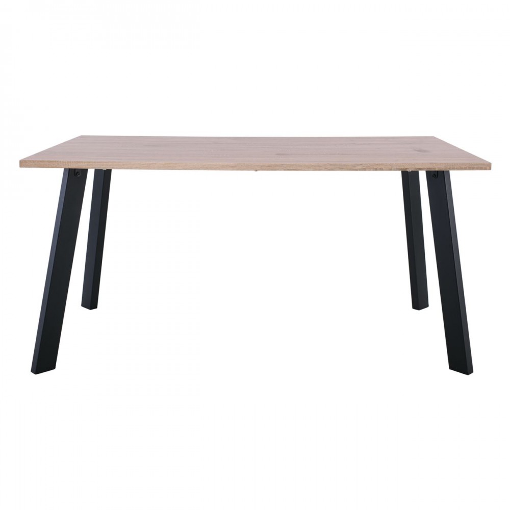 Baxter Τραπέζι 160X90Cm Steel Μαύρο/sonoma