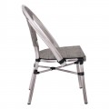 Costa Καρέκλα Dining Αλουμινίο Antique Grey/textilene Μπεζ