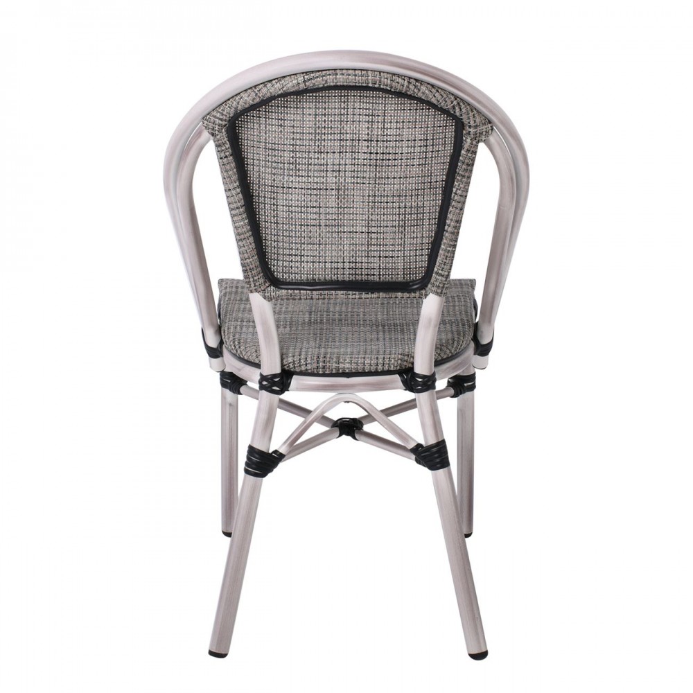 Costa Καρέκλα Dining Αλουμινίο Antique Grey/textilene Μπεζ