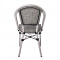Costa Καρέκλα Dining Αλουμινίο Antique Grey/textilene Μπεζ