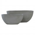 Flower Pot-4  Set 2 Τεμαχίων Cement Grey