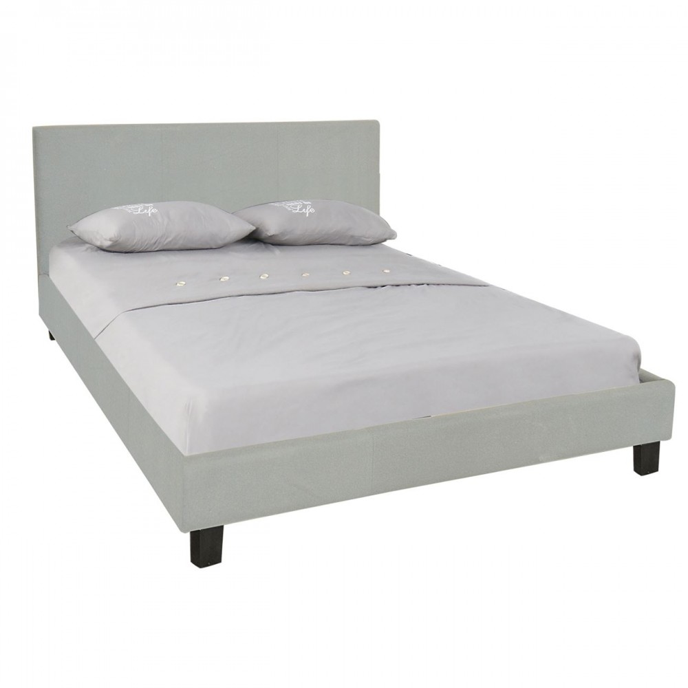 Wilton Κρεβάτι Διπλό Ύφασμα Grey Stone