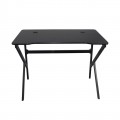 Γραφειο Gaming 100X60Cm Steel Μαύρο