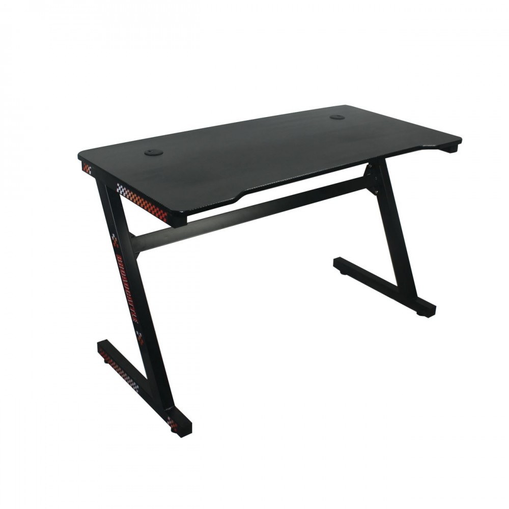 Γραφειο Gaming Τ.carbon Steel Μαύρο