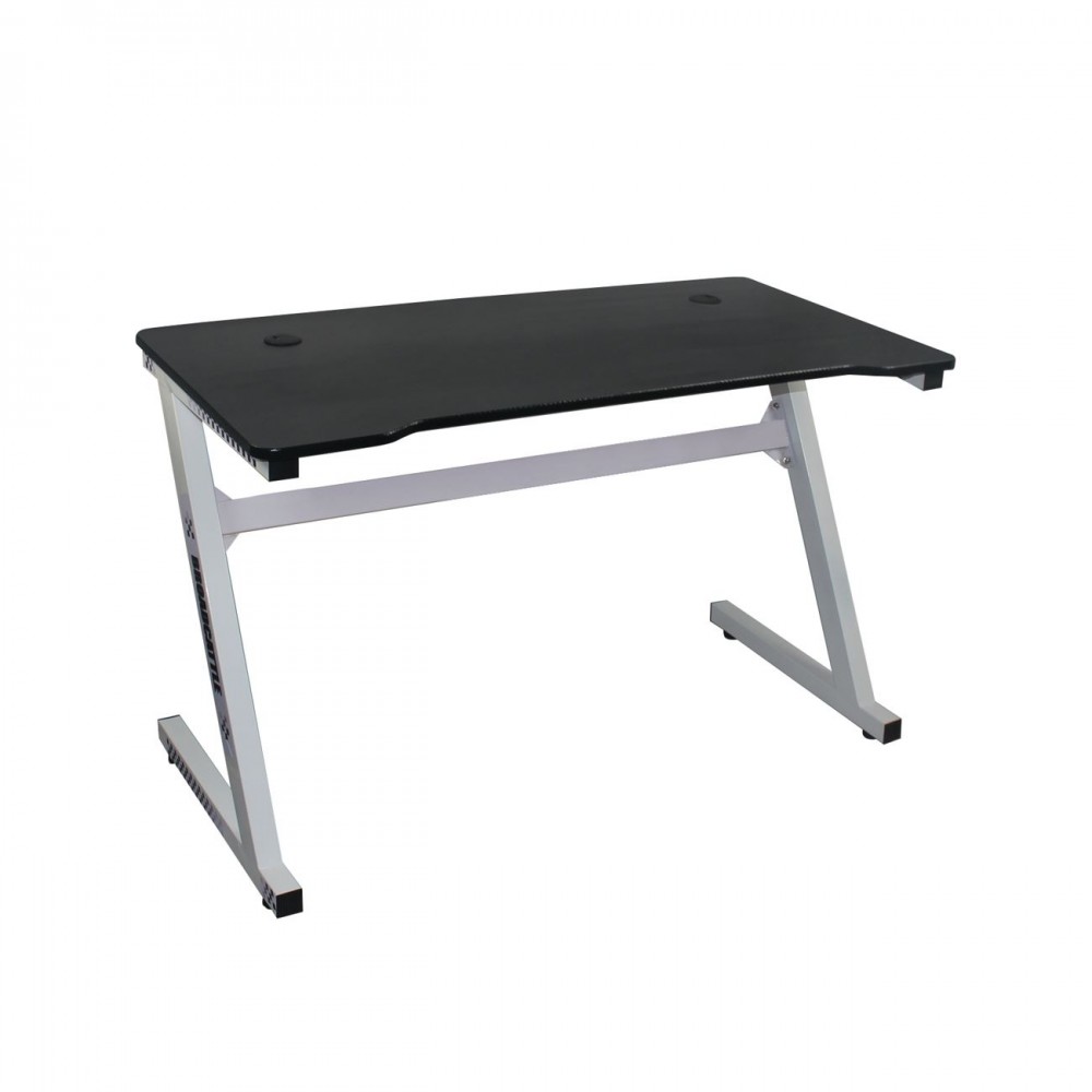 Γραφειο Gaming Τ.carbon Steel Άσπρο