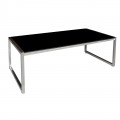 Action Tραπεζάκι Σαλονιού - Καθιστικού 120X60Cm Inox / Μαυρό Γυαλί 8Mm