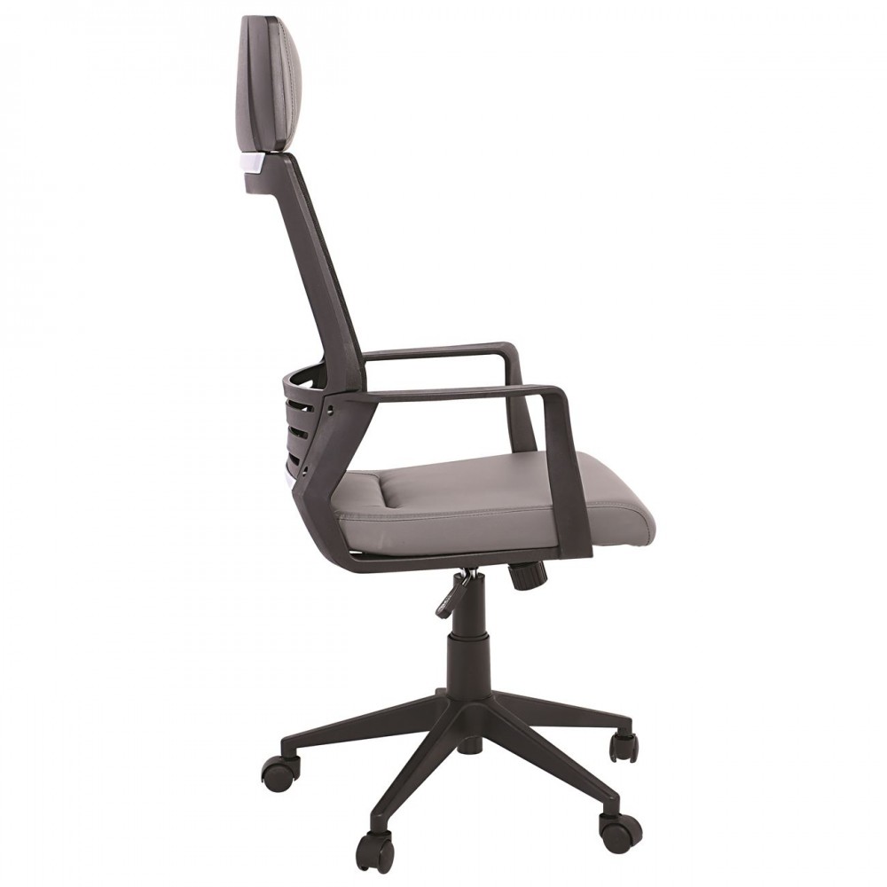 Bf2500 Πολυθρόνα Γραφείου Διευθυντή Mesh Μαύρο - Pu Γκρι