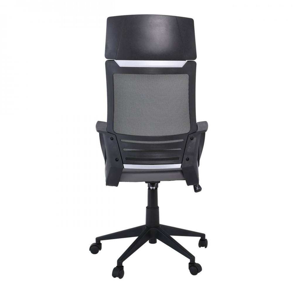 Bf2500 Πολυθρόνα Γραφείου Διευθυντή Mesh Μαύρο - Pu Γκρι