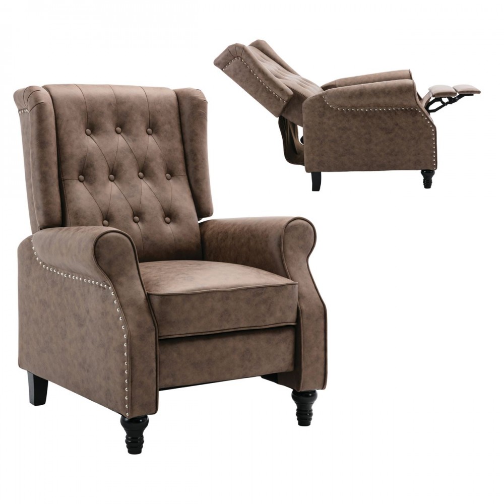 Chester Relax Πολυθρόνα - Μπερζέρα Σαλονιού - Καθιστικού Απόχρωση Antique Καφέ