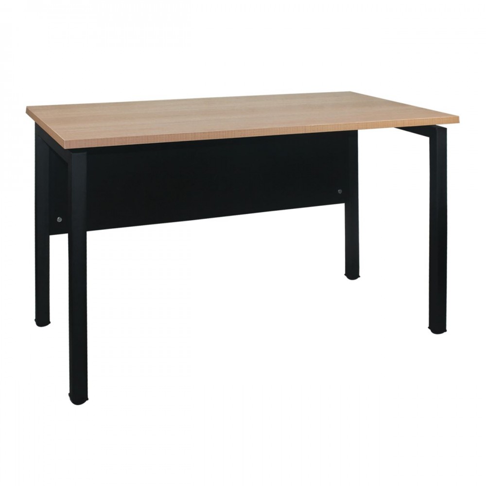 Unit Γραφείο Μέταλλο Βαφή Μαύρο - Melamine Απόχρωση Sonoma