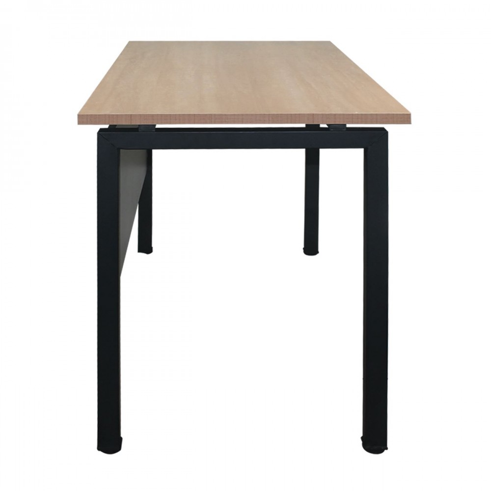 Unit Γραφείο Μέταλλο Βαφή Μαύρο - Melamine Απόχρωση Sonoma