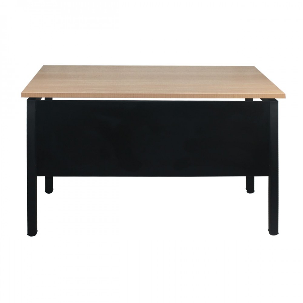 Unit Γραφείο Μέταλλο Βαφή Μαύρο - Melamine Απόχρωση Sonoma