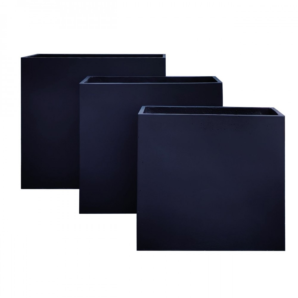 Flower Pot-13 Set 3 Τεμαχίων Απόχρωση Black