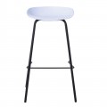 Pentos Σκαμπό Bar, Μέταλλο Βαφή Μαύρο, Pp Άσπρο