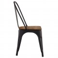 Relix Wood Dark Oak Καρέκλα Μέταλλο Βαφή Μαύρο