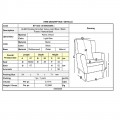 Alma Rocking Πολυθρόνα Μπερζέρα Καθιστικού-Ύφασμα Velure Μπλε-Βάση Μαύρο-Φυσικό