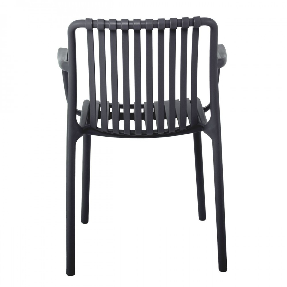 Moda Πολυθρόνα Στοιβαζόμενη Pp - Uv Ανθρακί 57x58x80cm 