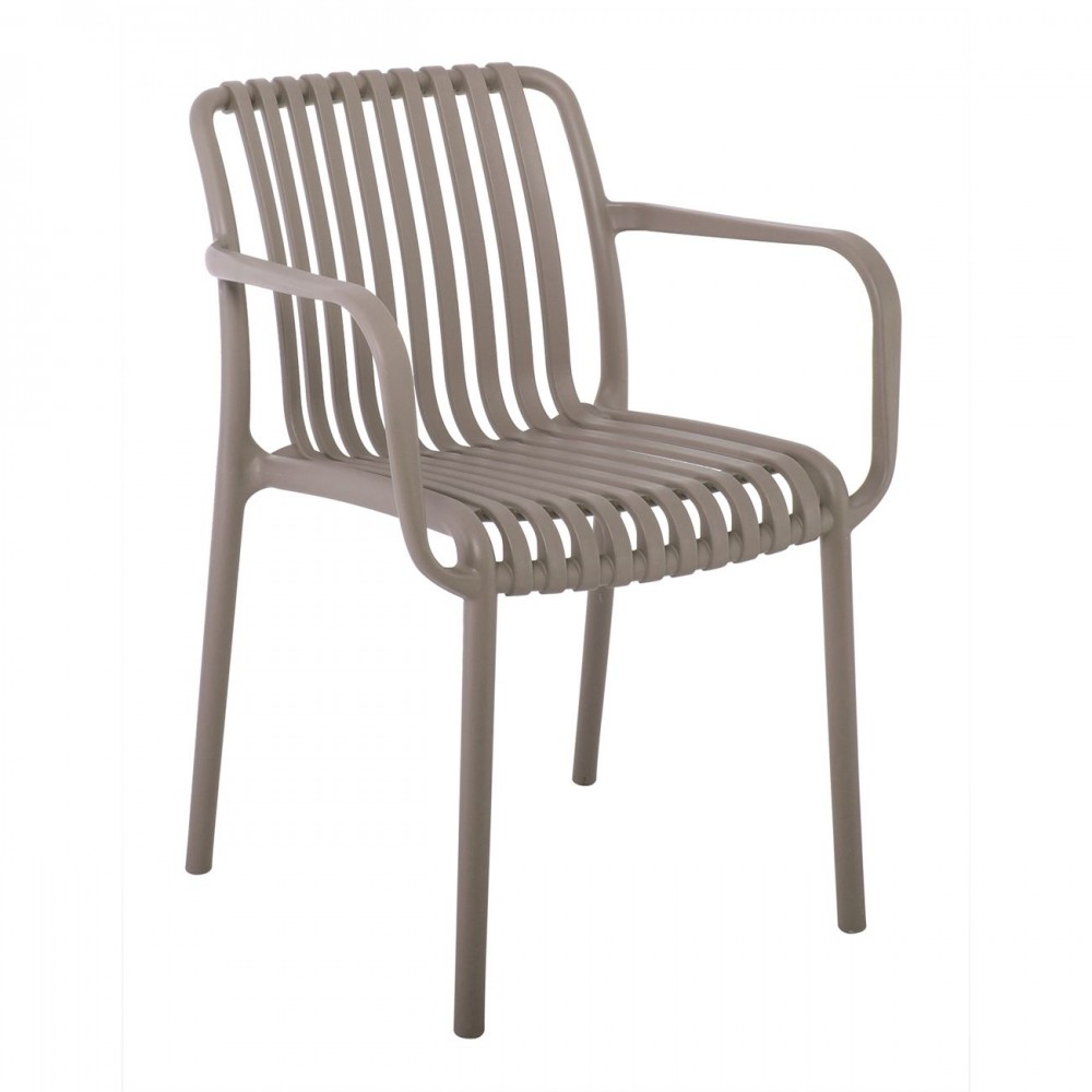 Moda Πολυθρόνα Στοιβαζόμενη Pp - Uv Mocha 57x58x80cm 
