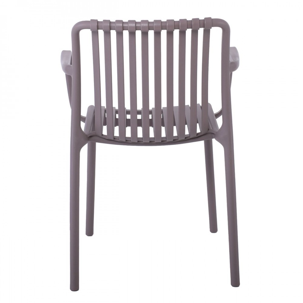 Moda Πολυθρόνα Στοιβαζόμενη Pp - Uv Mocha 57x58x80cm 