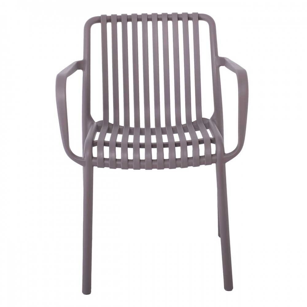 Moda Πολυθρόνα Στοιβαζόμενη Pp - Uv Mocha 57x58x80cm 
