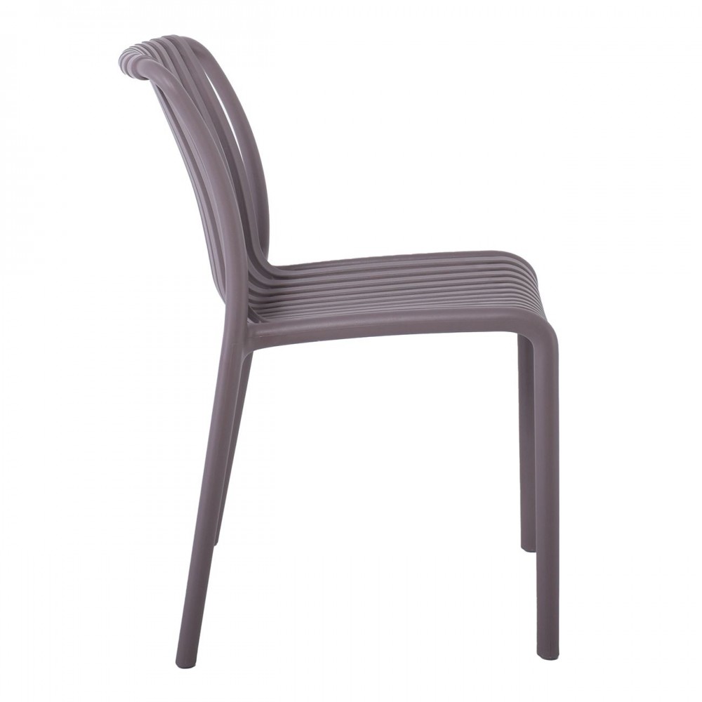 Moda Καρέκλα Στοιβαζόμενη Pp - Uv Mocha 48x57x80cm 