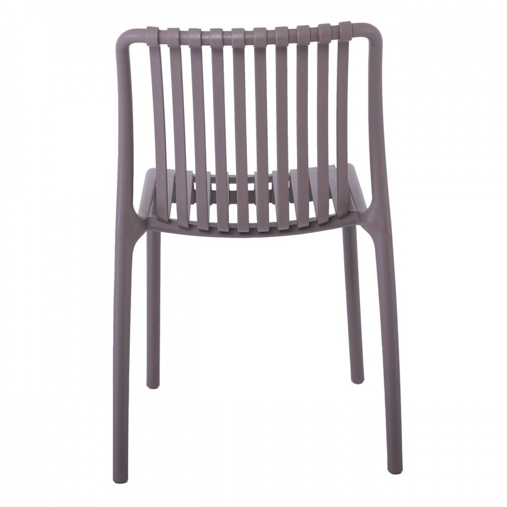 Moda Καρέκλα Στοιβαζόμενη Pp - Uv Mocha 48x57x80cm 