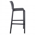 Moda Σκαμπό Bar Στοιβαζόμενη Pp - Uv Ανθρακί 45x49x75/101cm