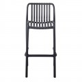 Moda Σκαμπό Bar Στοιβαζόμενη Pp - Uv Ανθρακί 45x49x75/101cm